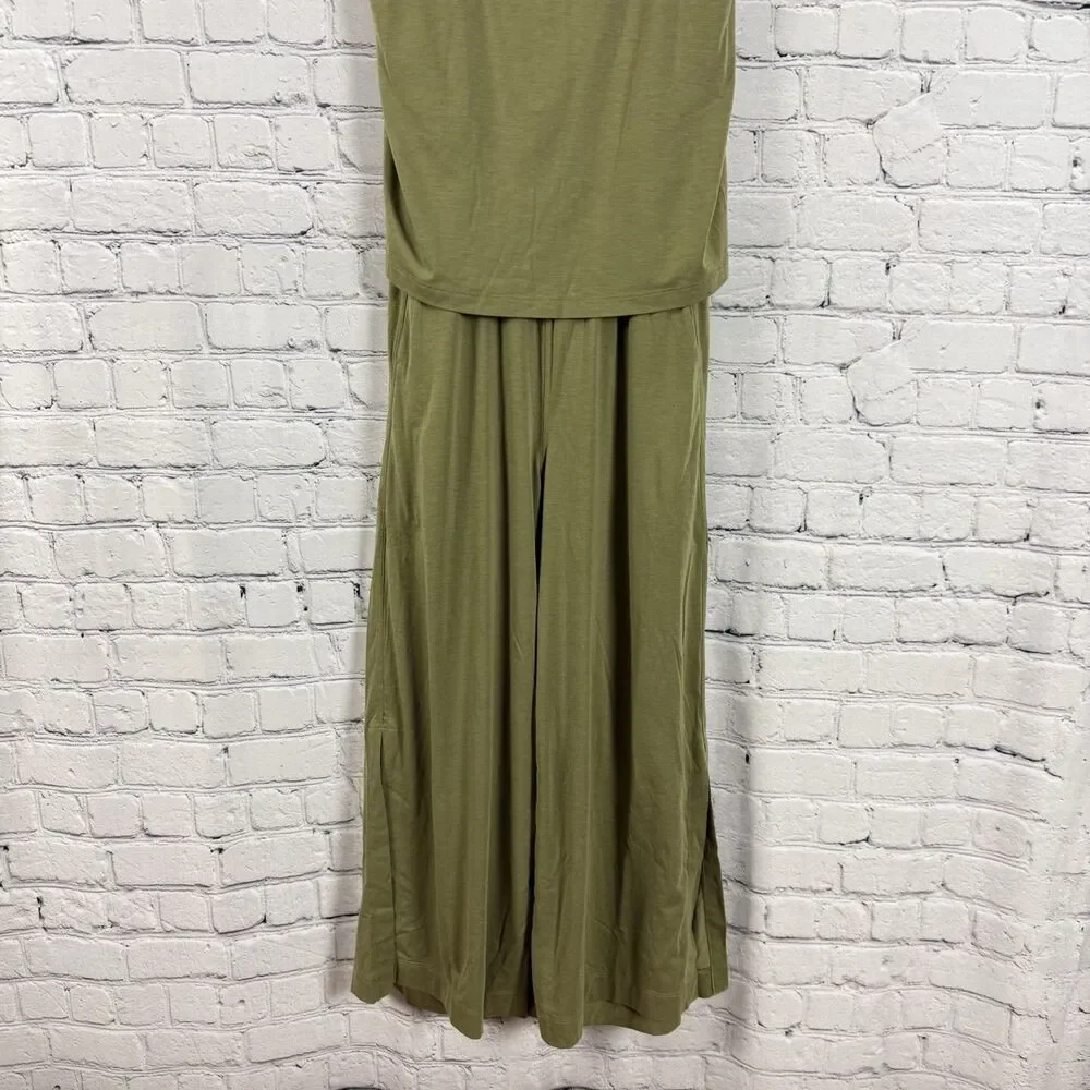 Lululemon Tank Top Jumpsuit In Bronze Green Women Size 4 Athleisure Loungewear